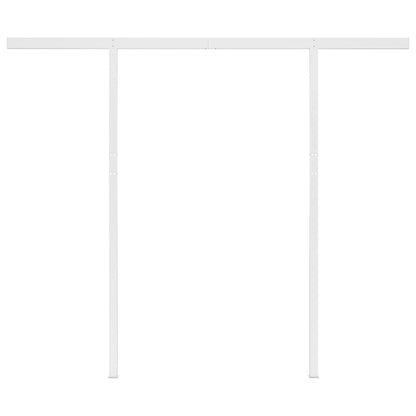 Manual Retractable Awning with Posts 3.5x2.5 m Orange and Brown