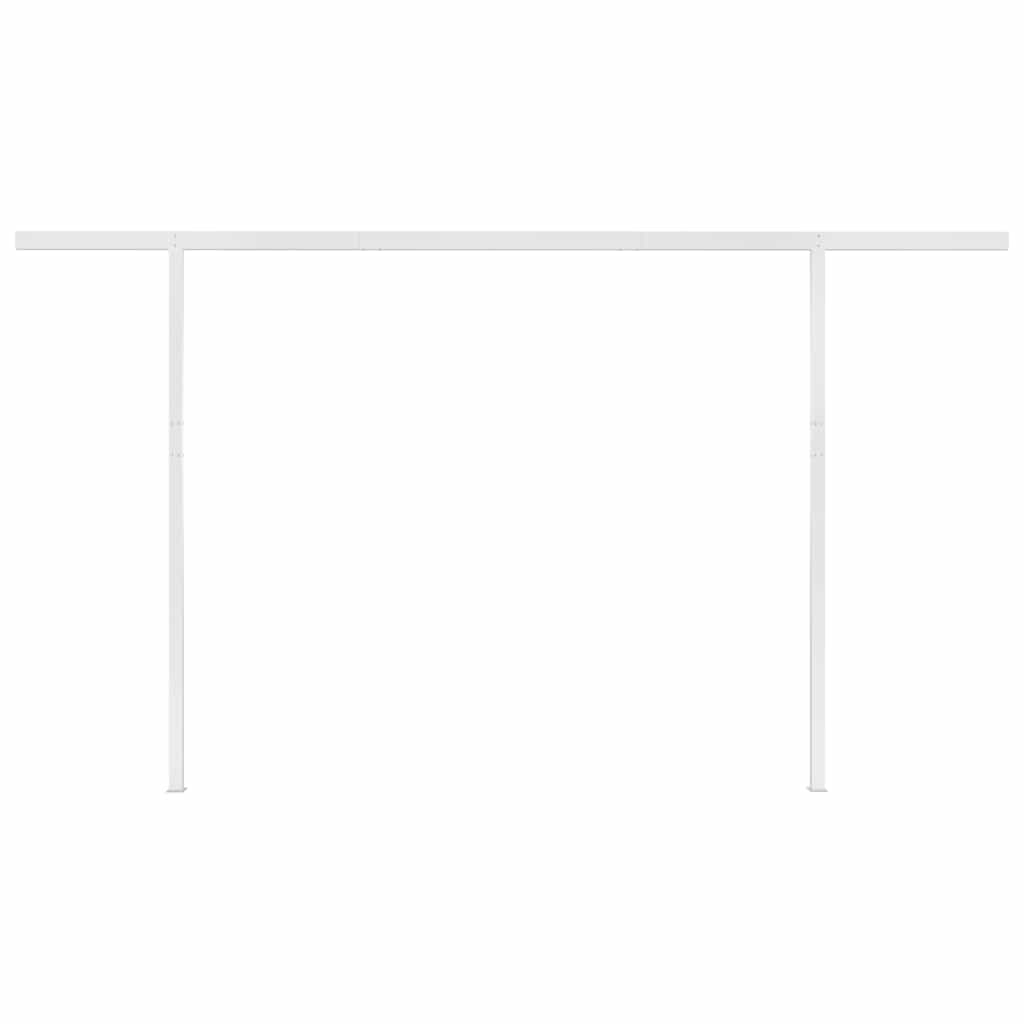 Manual Retractable Awning with LED 4x3 m Cream