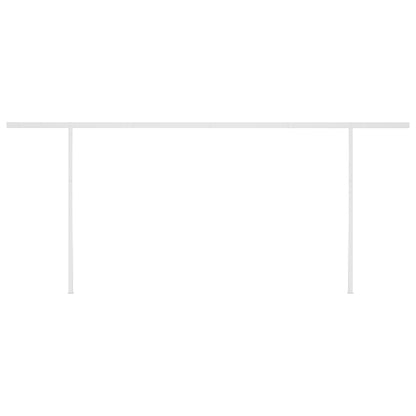 Manual Retractable Awning with LED 6x3 m Orange and Brown