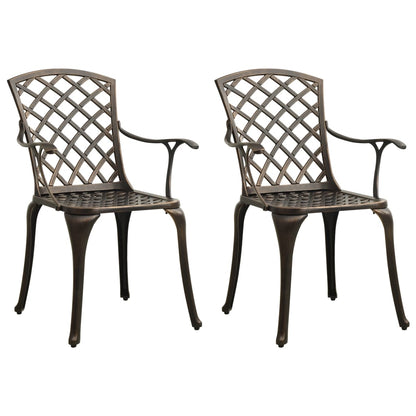 3 Piece Bistro Set Cast Aluminium Bronze