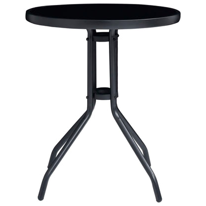 3 Piece Bistro Set Aluminium and Textilene Black