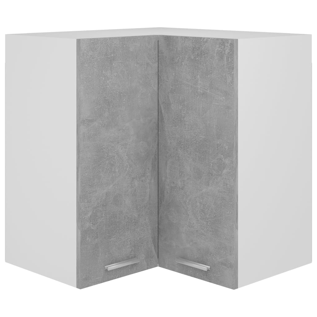 Hanging Corner Cabinet Lyon Concrete Grey 57x57x60 cm Engineered Wood