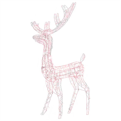 Acrylic Reindeer Christmas Decoration 140 LEDs 120cm Warm White