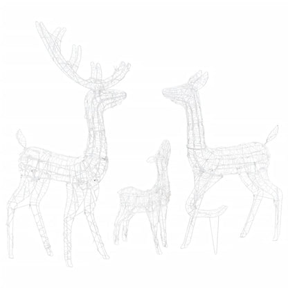 Acrylic Reindeer Family Christmas Decoration 300 LED Colourful