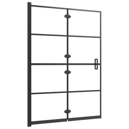 Folding Shower Enclosure ESG 100x140 cm Black