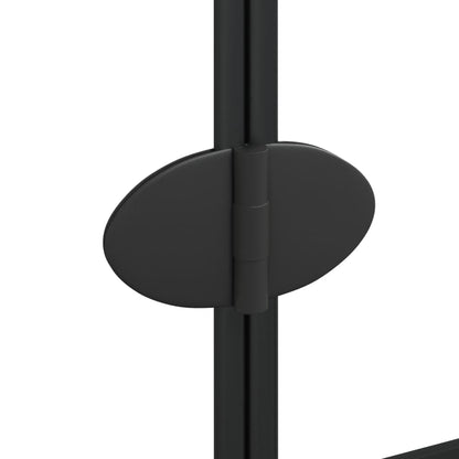 Folding Shower Enclosure ESG 100x140 cm Black