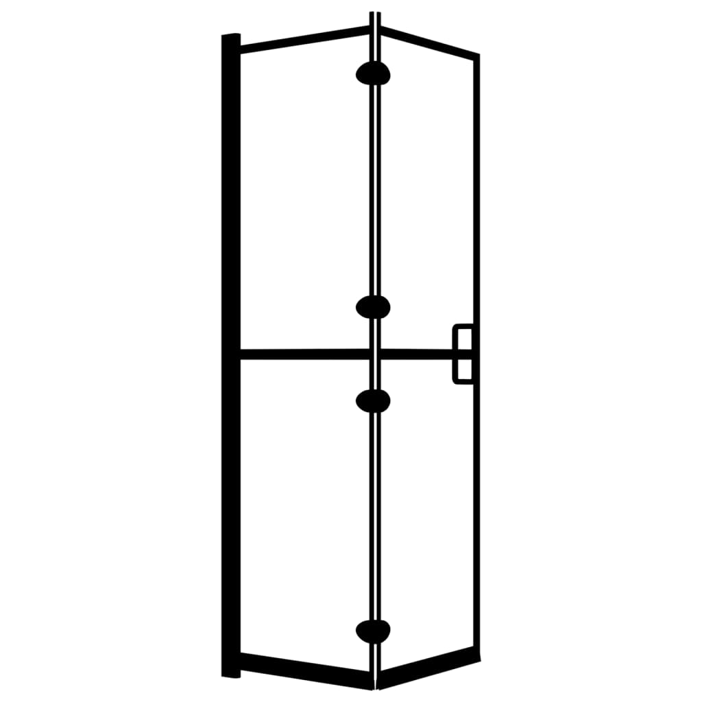 Folding Shower Enclosure ESG 80x140 cm Black