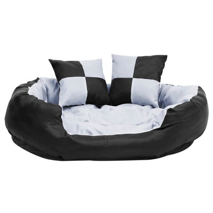 Reversible & Washable Dog Cushion Grey and Black 85x70x20 cm