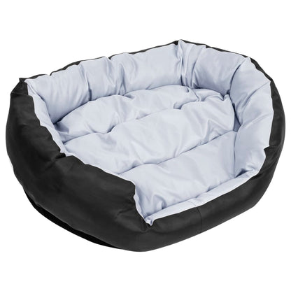 Reversible & Washable Dog Cushion Grey and Black 85x70x20 cm