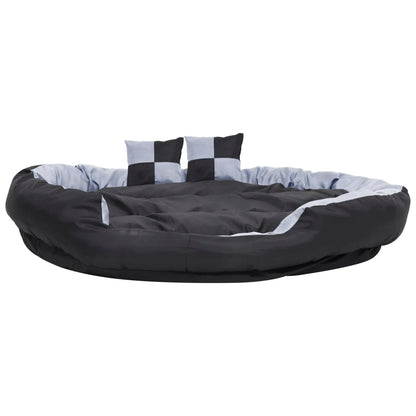 Reversible & Washable Dog Cushion Grey and Black 150x120x25 cm