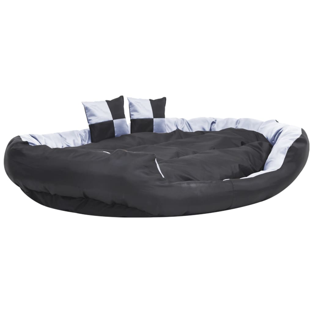 Reversible & Washable Dog Cushion Grey and Black 150x120x25 cm