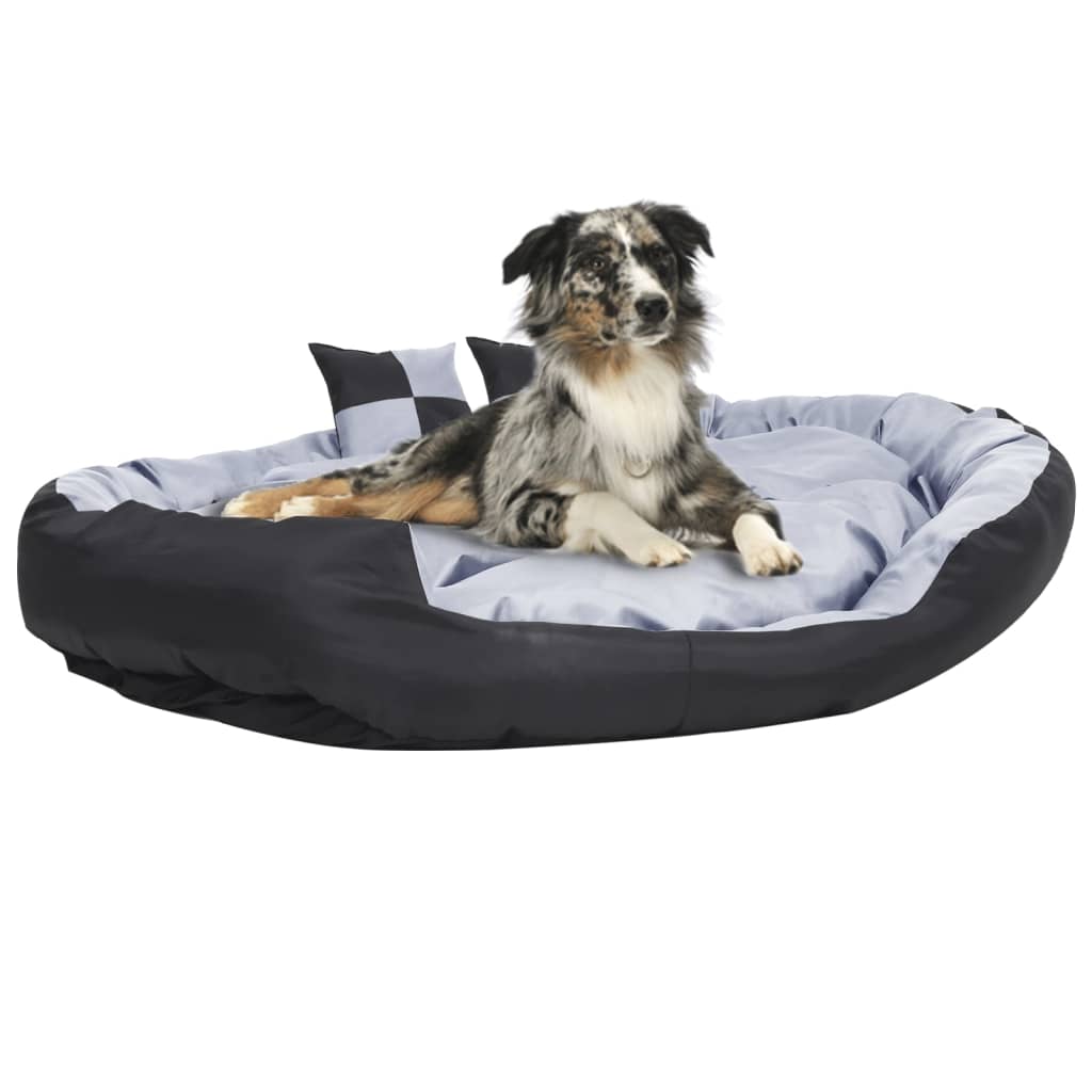 Reversible & Washable Dog Cushion Grey and Black 150x120x25 cm