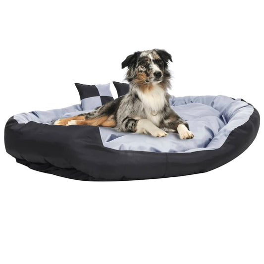 Reversible & Washable Dog Cushion Grey and Black 150x120x25 cm