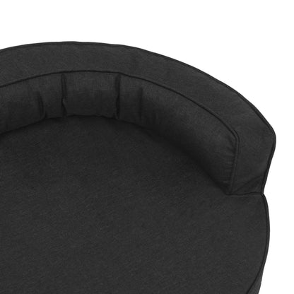 Ergonomic Dog Bed Mattress 75x53 cm Linen Look Black