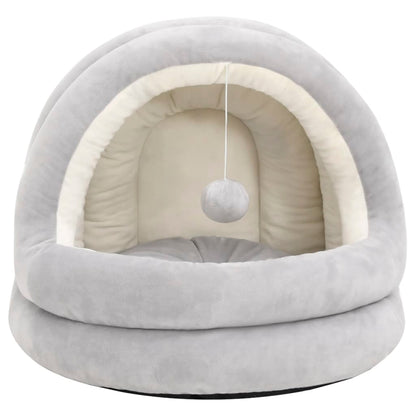 Cat Bed 50x50x45 cm Grey and Cream