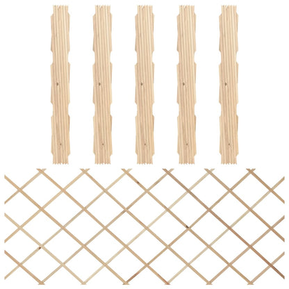 Trellis Fences 5 pcs Solid Firwood 180x80 cm