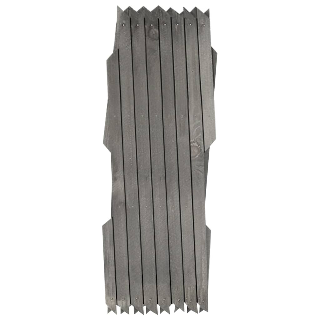 Trellis Fences 5 pcs Grey Solid Firwood 180x30 cm