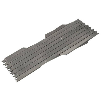 Trellis Fences 5 pcs Grey Solid Firwood 180x30 cm
