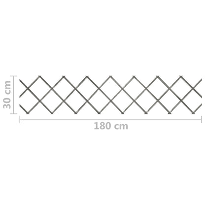 Trellis Fences 5 pcs Grey Solid Firwood 180x30 cm