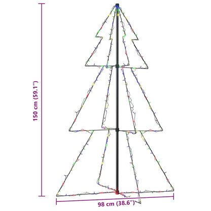 Christmas Cone Tree 200 LEDs Indoor and Outdoor 98x150 cm