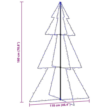 Christmas Cone Tree 240 LEDs Indoor and Outdoor 118x180 cm