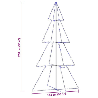 Christmas Cone Tree 360 LEDs Indoor and Outdoor 143x250 cm