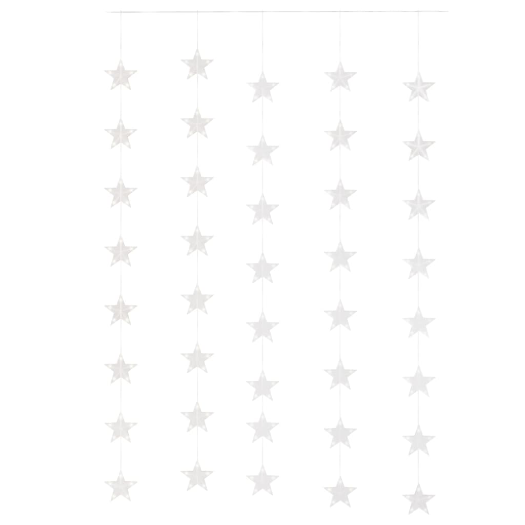 LED Star Curtain Fairy Lights 200 LED Warm White 8 Function