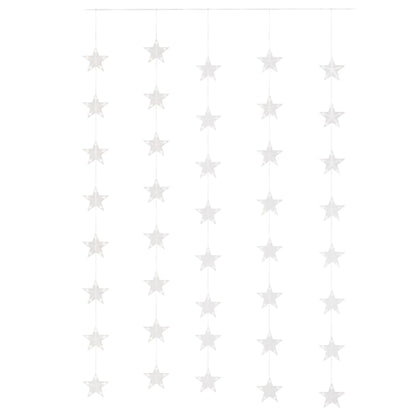 LED Star Curtain Fairy Lights 200 LED Warm White 8 Function