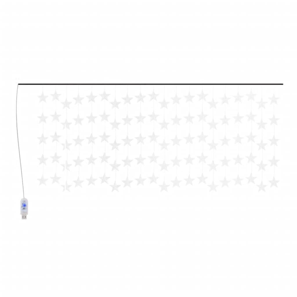 LED Star Curtain Fairy Lights 500 LED Cold White 8 Function