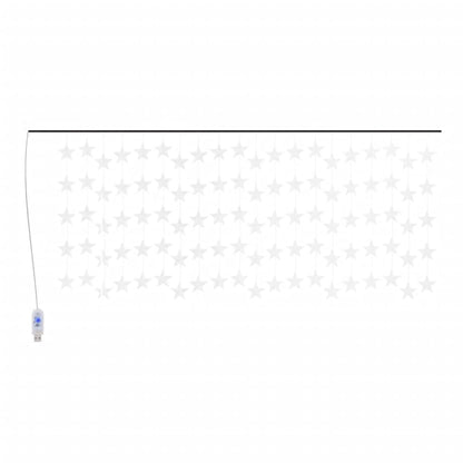 LED Star Curtain Fairy Lights 500 LED Cold White 8 Function