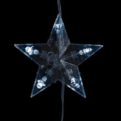 LED Star Curtain Fairy Lights 500 LED Cold White 8 Function