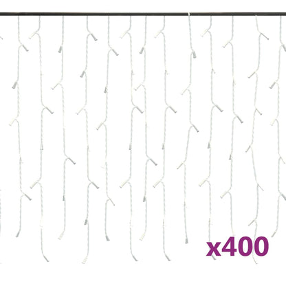 LED Curtain Icicle Lights 10m 400 LED Blue 8 Function