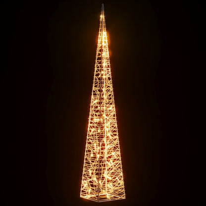 Acrylic Decorative LED Light Cone Warm White 90 cm