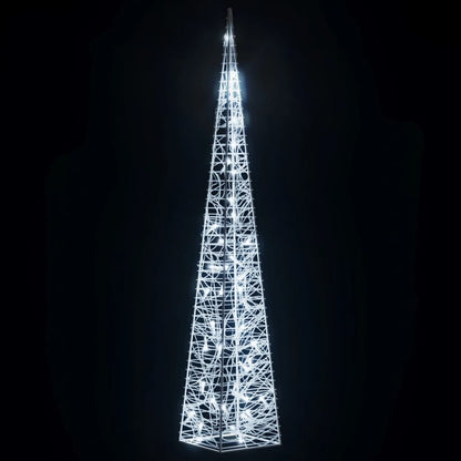 Acrylic Decorative LED Light Cone Cold White 90 cm