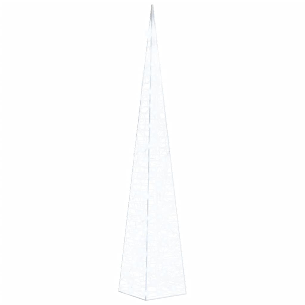 Acrylic Decorative LED Light Cone Cold White 120 cm