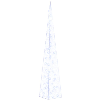 Acrylic Decorative LED Light Cone Blue 120 cm