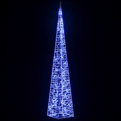 Acrylic Decorative LED Light Cone Blue 120 cm