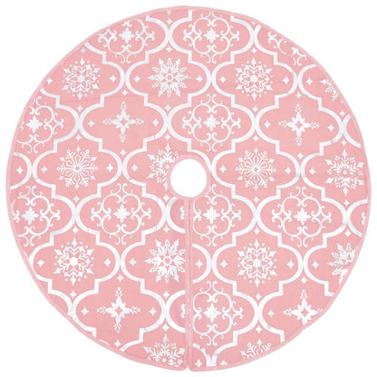 Luxury Christmas Tree Skirt with Sock Pink 122 cm Fabric