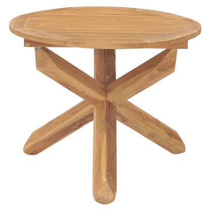 5 Piece Garden Dining Set Solid Wood Teak