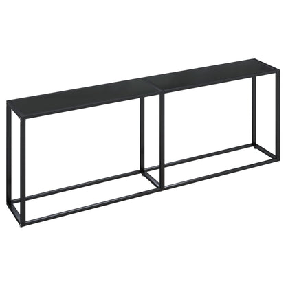 Console Table Black 220x35x75.5cm Tempered Glass