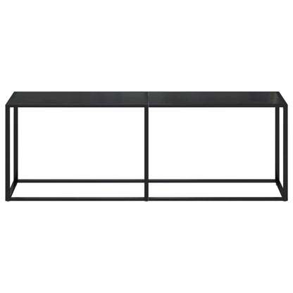 Console Table Black 220x35x75.5cm Tempered Glass