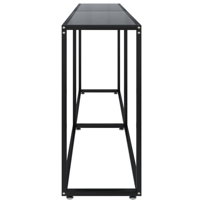 Console Table Black 220x35x75.5cm Tempered Glass