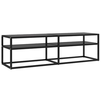 TV Cabinet Black 140x40x40.5 cm Tempered Glass