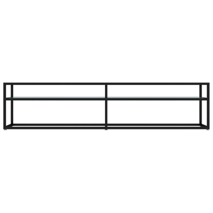TV Cabinet White Marble 180x40x40.5 cm Tempered Glass