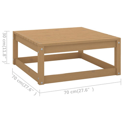 9 Piece Garden Lounge Set Honey Brown Solid Pinewood