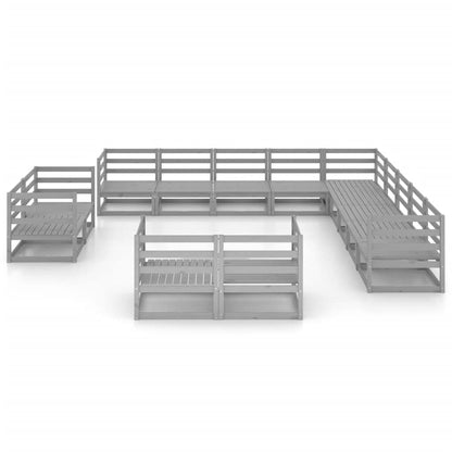 13 Piece Garden Lounge Set Solid Pinewood