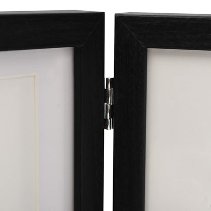 Trifold Photo Frame Collage Black 22x15 cm+2x