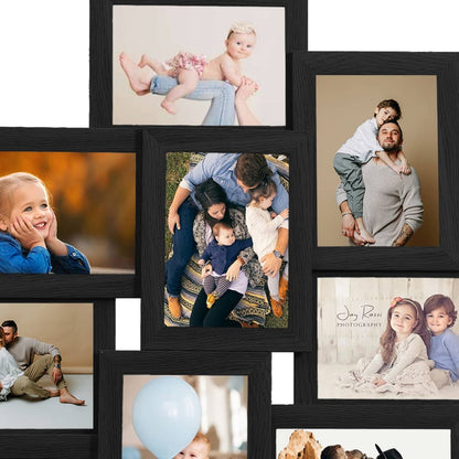 Collage Photo Frame for 10x(13x18 cm) Picture Black MDF