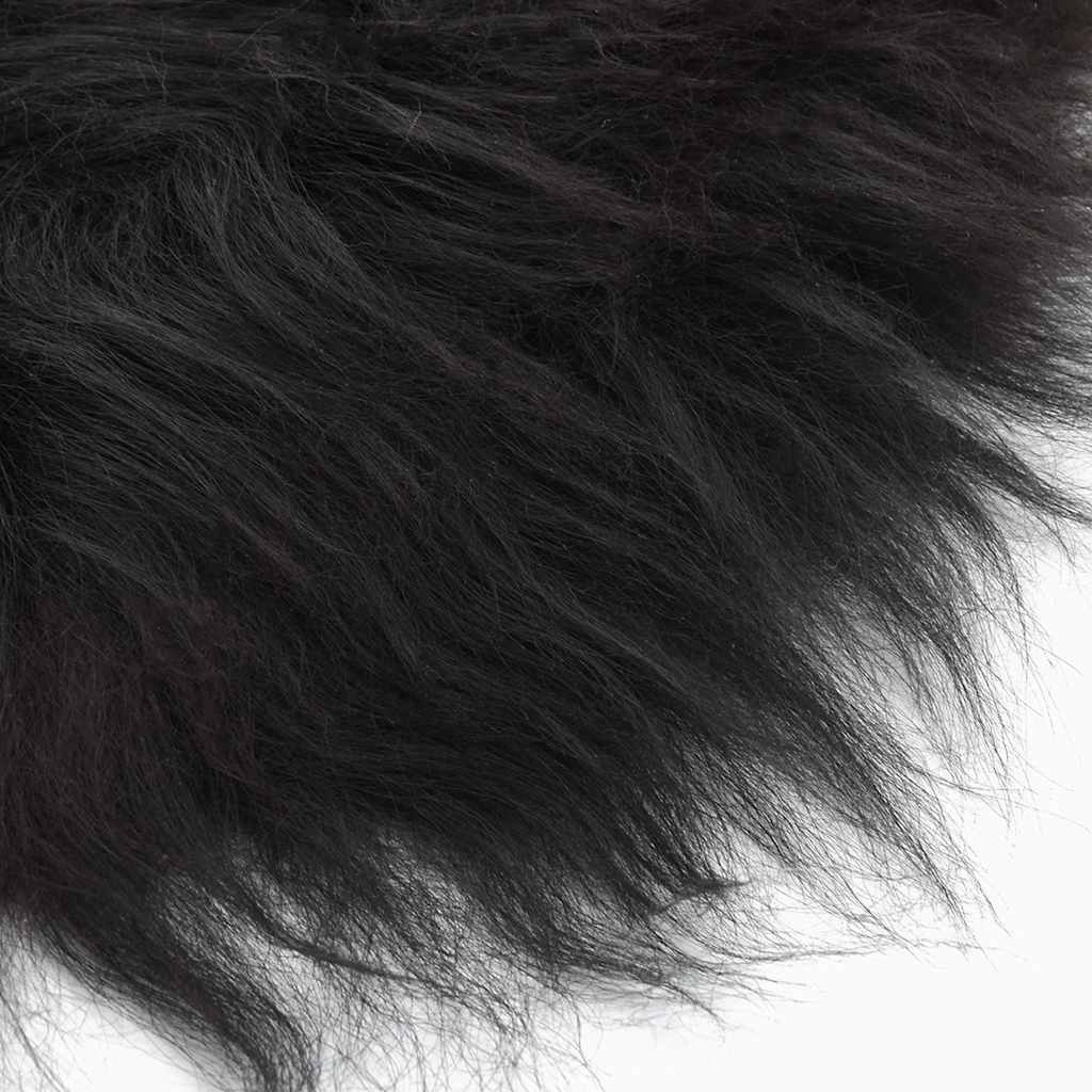 Icelandic Sheepskin Chair Cover Black 70x110 cm