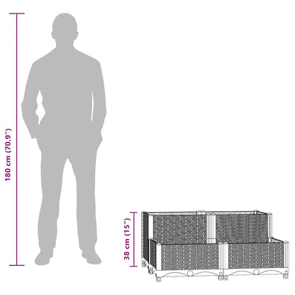 Raised Bed 80x80x38 cm Polypropylene